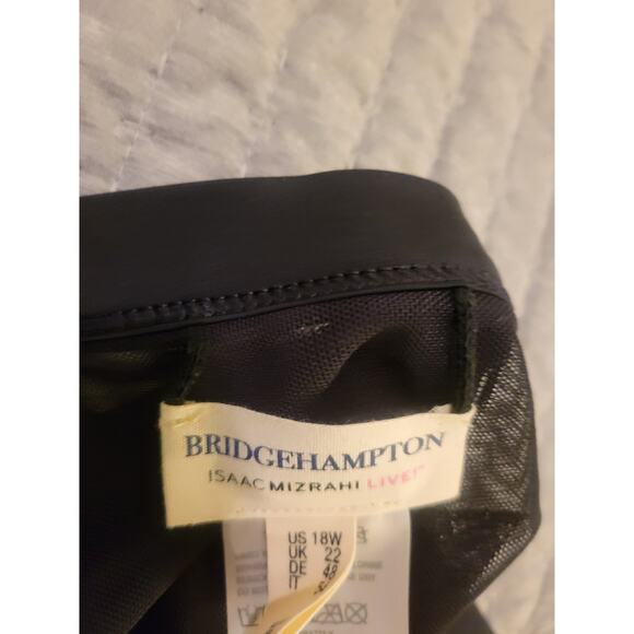 Isaac Mizrahi Size Plus 18 Black One Piece Swimsuit & Mesh Skirt A635929 NWT - Picture 11 of 13